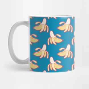 Peeled Banana Blue Pattern Mug